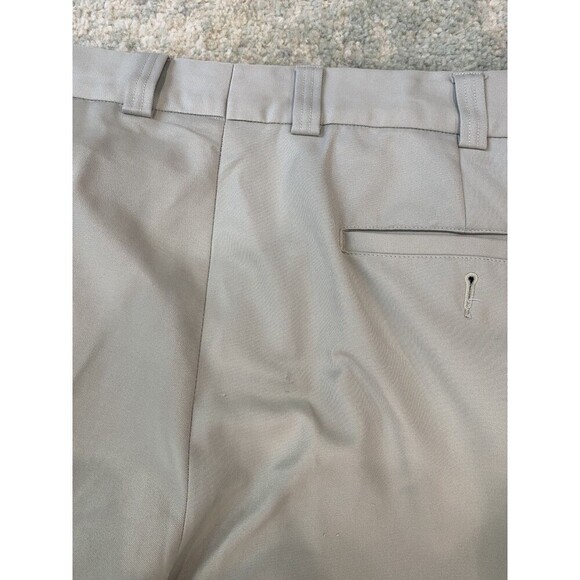 Oak Hill Premium Pant Mens 44x30 Tan/Gray Pleated Relaxed Straight Chino - Picture 15 of 16